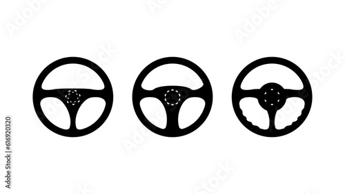 automobile steering wheel silhouette
