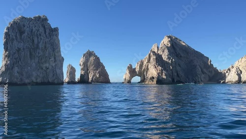 The Cape Saint Luke Arch separates the Pacific Ocean from the Sea of Cortez, in Mexico's Baja California Sur and is an ideal place to enjoy summer vacations.