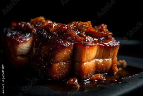 Chinese dish pork protein. Generate Ai