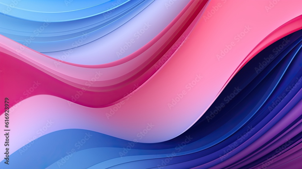 Fototapeta premium Abstract blue and pink swirl wave background made with Generative AI