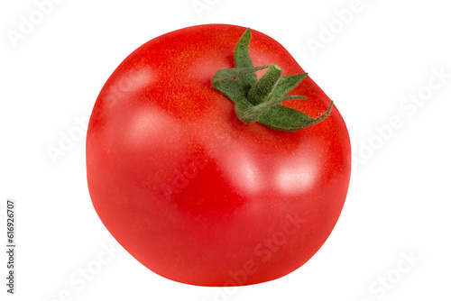 Ripe tomato isolated on transparent background.