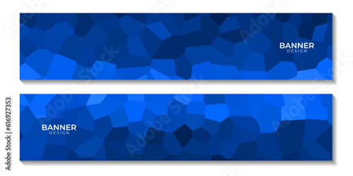 abstract blue banners geometric colorful background
