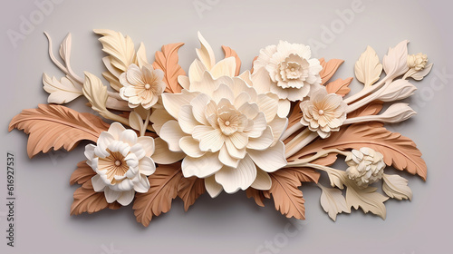 composition of 3d flowers volumetric painting. generative .. ai