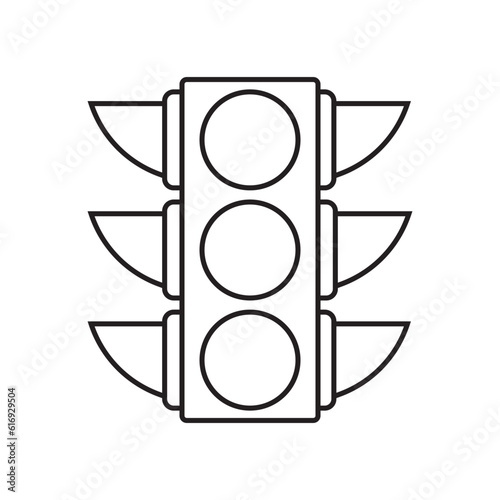 red light icon vector