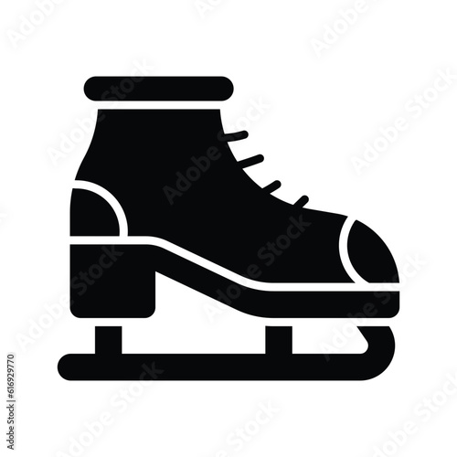 An editable icon of ice skating shoe in modern style, snow skiing boot