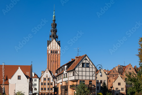 City Of Elblag Old Town Skyline In Poland
