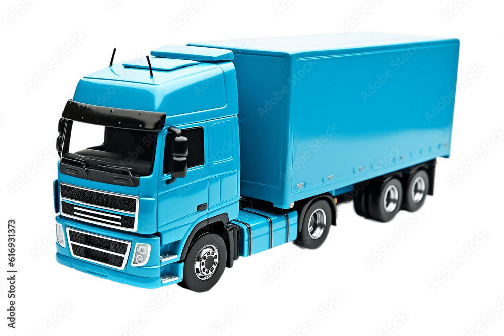 Blue Truck Isolated on Transparent Background.AI