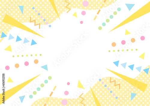 ポップでかわいい集中線背景