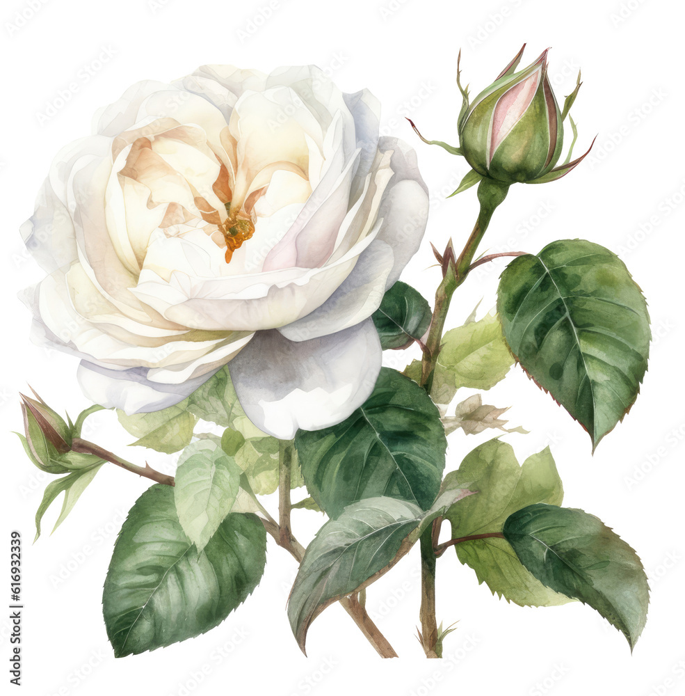 Obraz premium watercolor rose flower