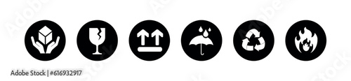 cargo icon set on white background	