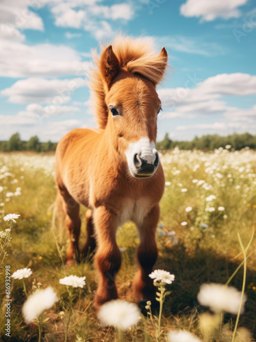 Happy cute horse on a summer day © Veniamin Kraskov
