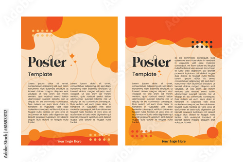 Abstract Orange Poster Template Playful and Elegant