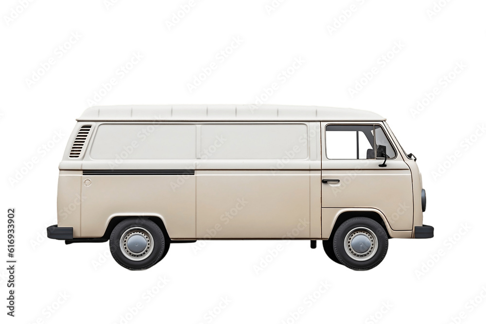 Isolated Panel Van on Transparent Background. AI