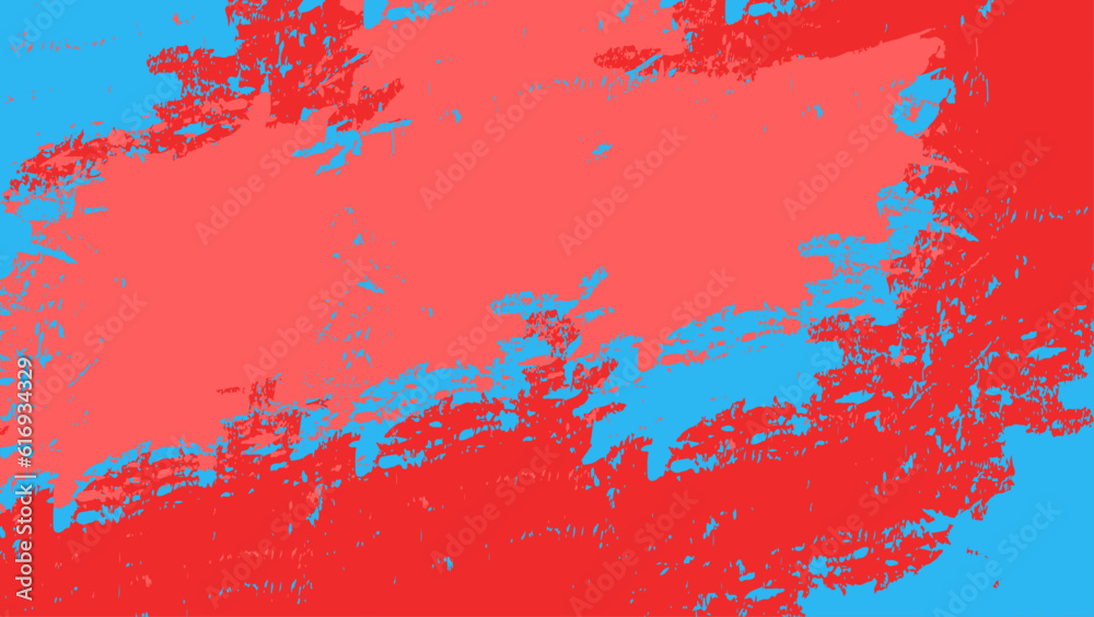 Obraz premium Abstract Bright Blue Red Paint Grunge Texture Background