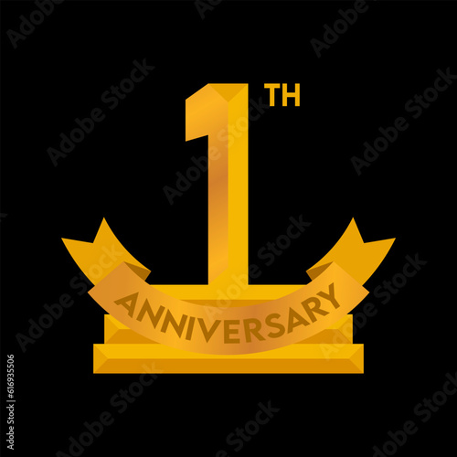 1st to 50th Anniversary elegant gold color