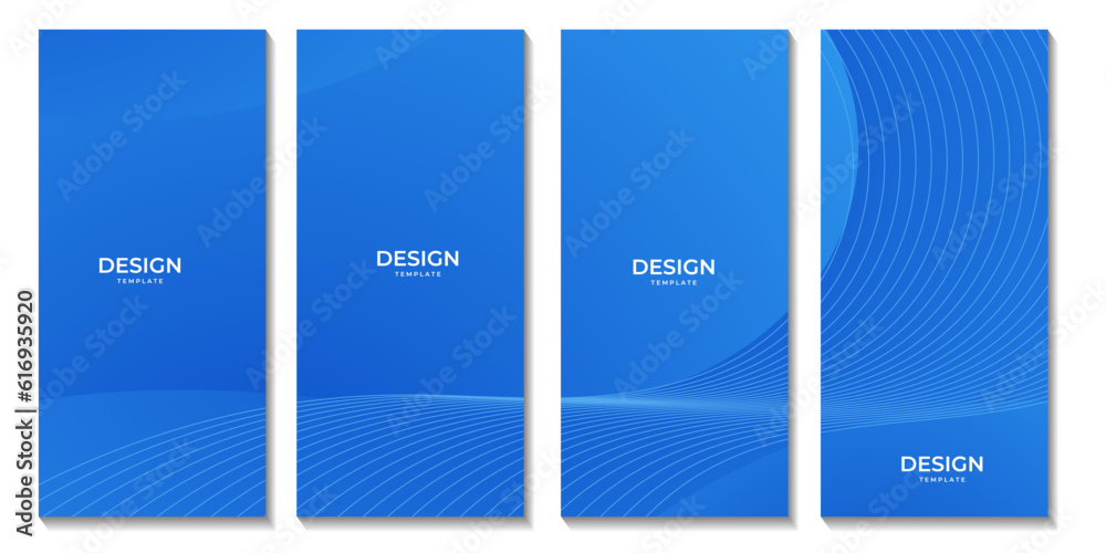 abstract blue wave brochures background for business
