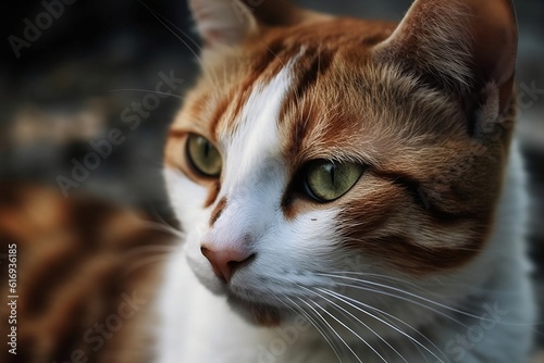 close up portrait of a cat.
