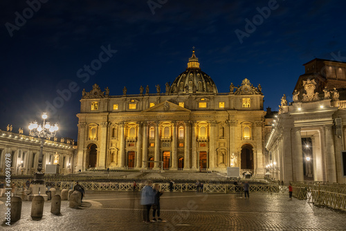St. Peterskirche in der Nacht, Vatikan, Rom