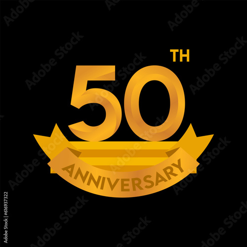 1st to 50th Anniversary elegant gold color