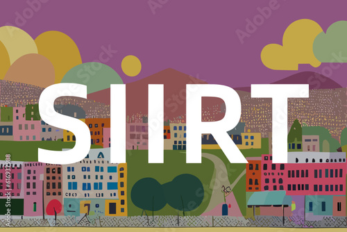 Siirt: Modern illustration of a Turkish scene with the name Siirt in Siirt photo