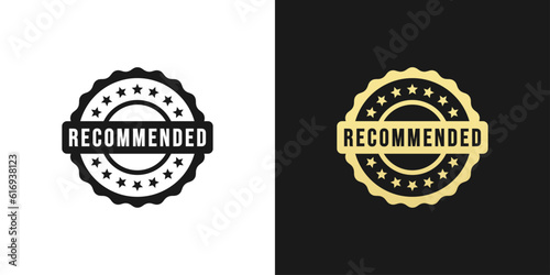Highly Recommended Label or Highly Recommended Stamp Vector Isolated in Flat Style. Highly Recommended label for product packaging design element. Simple Highly Recommended Stamp..