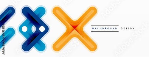 Minimal geometric background cross line. Design for wallpaper, banner, background, landing page, wall art, invitation, prints, posters