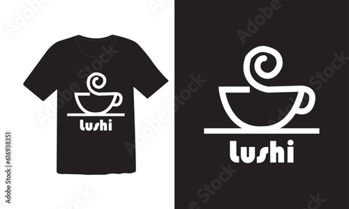 Illustration of coffee cup with typography