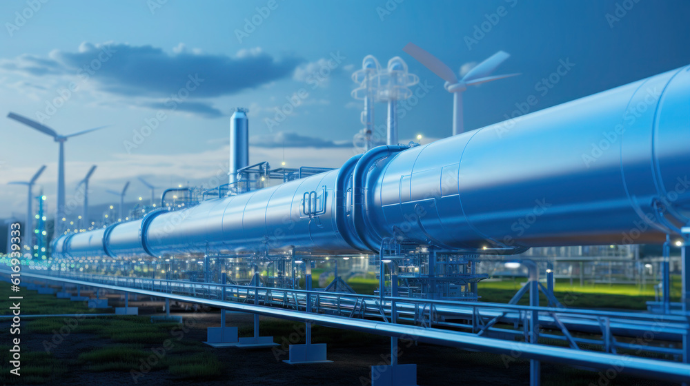 Energy sector's hydrogen pipeline toward clean energy, carbon credits, security, transformation, solar power, and a balance of energy sources to replace natural gas