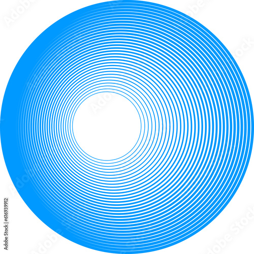 Abstract blue circle. Wave element