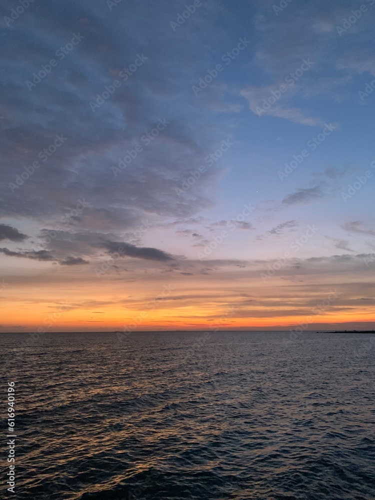 sunset over the sea sunset over the sea