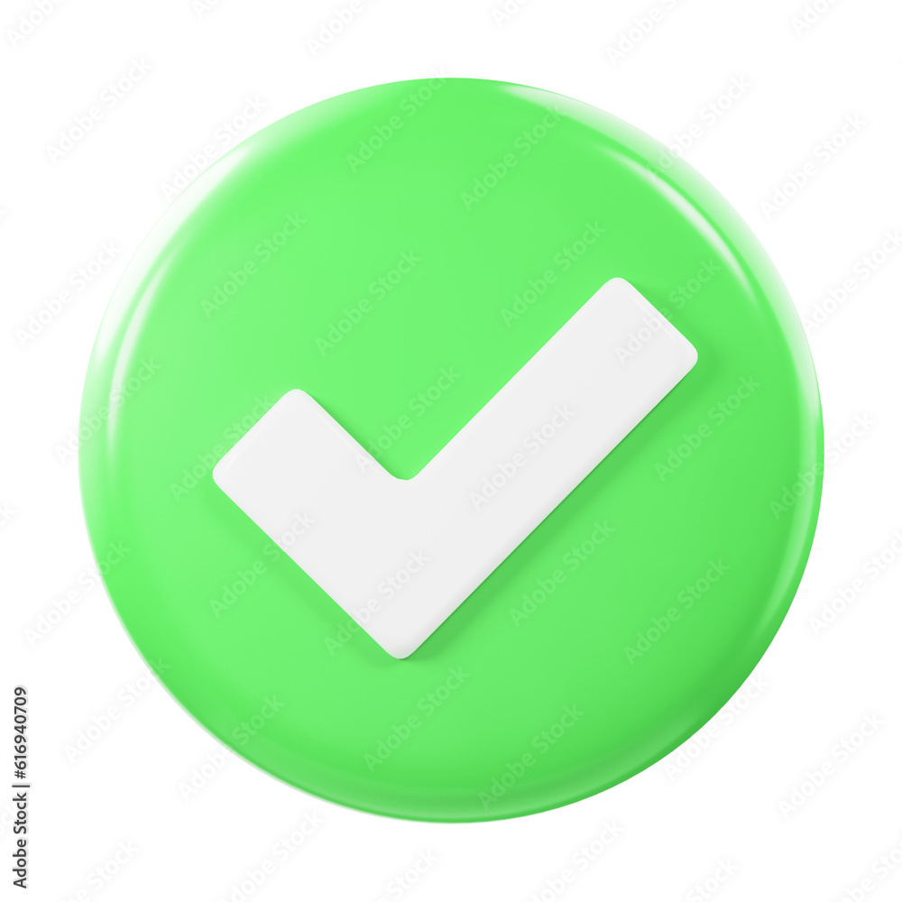 correct icon 3d illustration