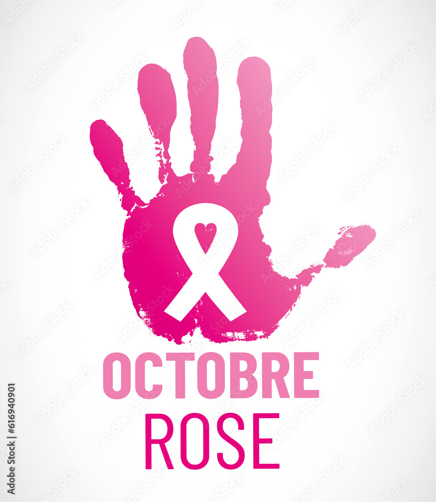 Fototapeta premium Octobre Rose / lutte contre le cancer du sein en france