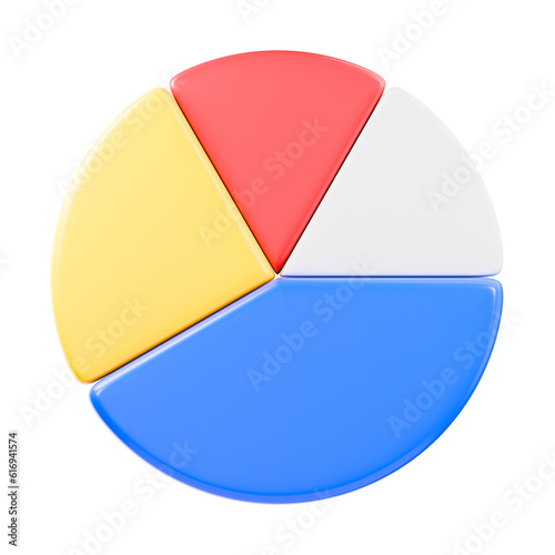 pie chart 3d illustration