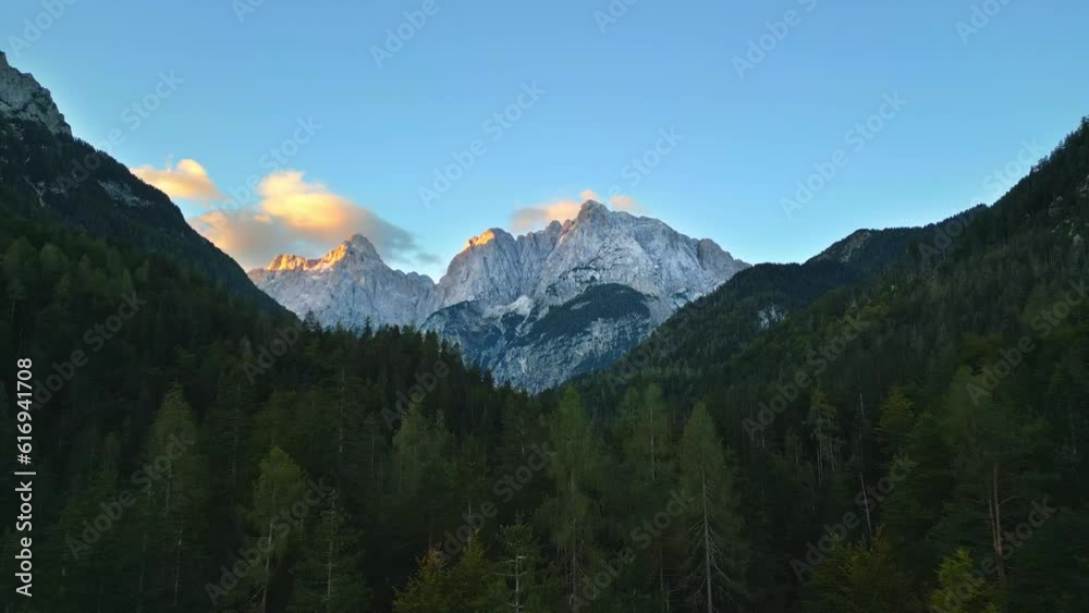 Kranjska Gora in Alps of Slovenia, aerial drone view Kranjska Gora in Alps of Slovenia, aerial drone view