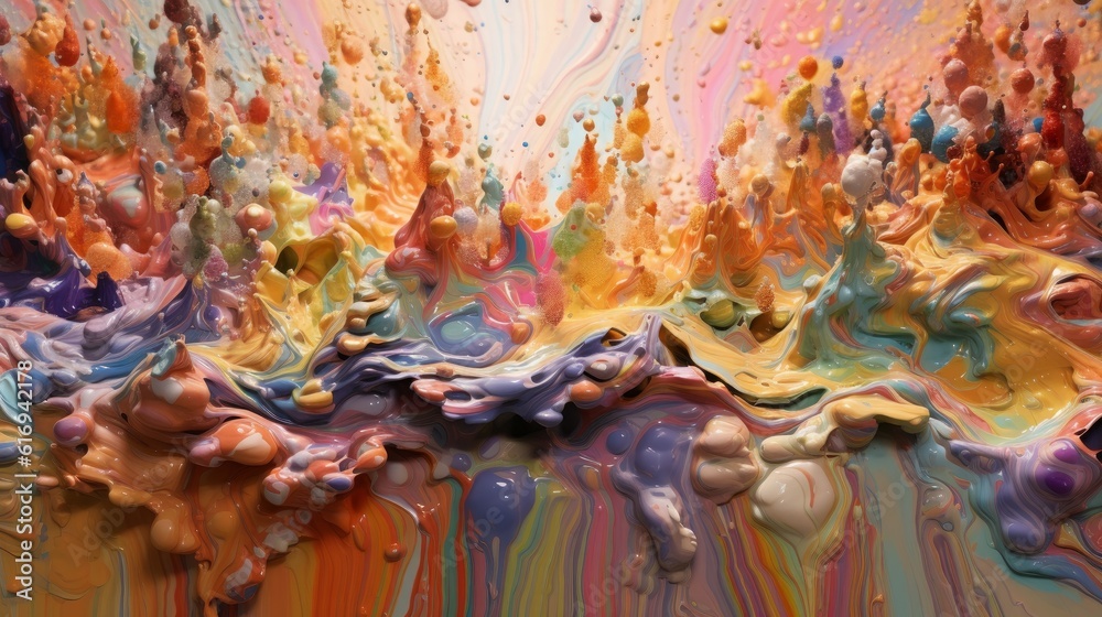 Fototapeta premium Abstract background from colour vibrant colors, swirling, glowing shapes. Generative AI 14