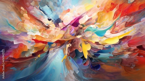 Abstract background from colour vibrant colors, swirling, glowing shapes. Generative AI 3