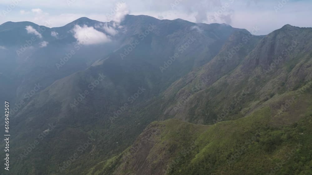 Bird eye view of a range of mountains in Kerala, South India Bird eye view of a range of mountains in Kerala, South India