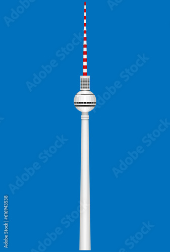 Berlin TV tower vector illustration