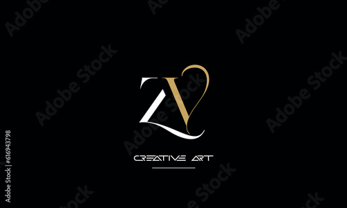 ZV, VZ, Z, V abstract letters logo monogram