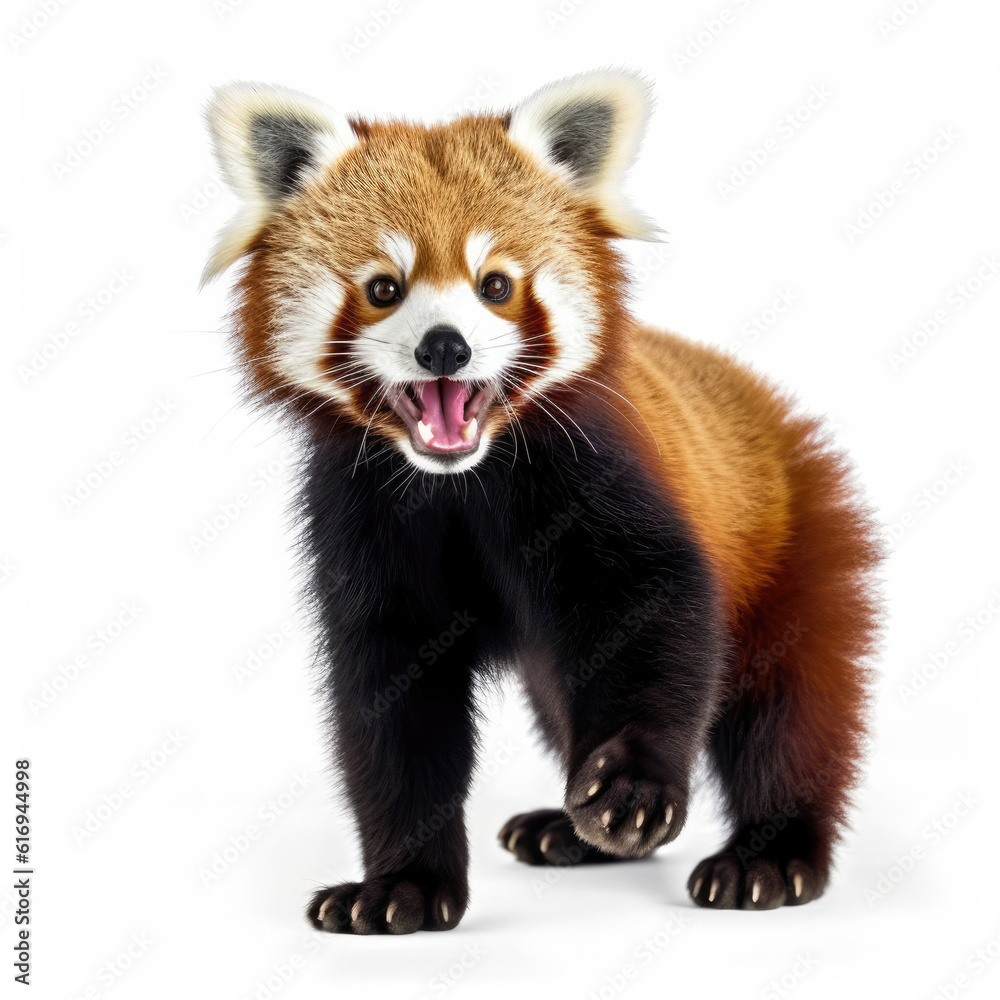 A playful Red Panda (Ailurus fulgens) in an engaging pose. A playful Red Panda (Ailurus fulgens) in an engaging pose.