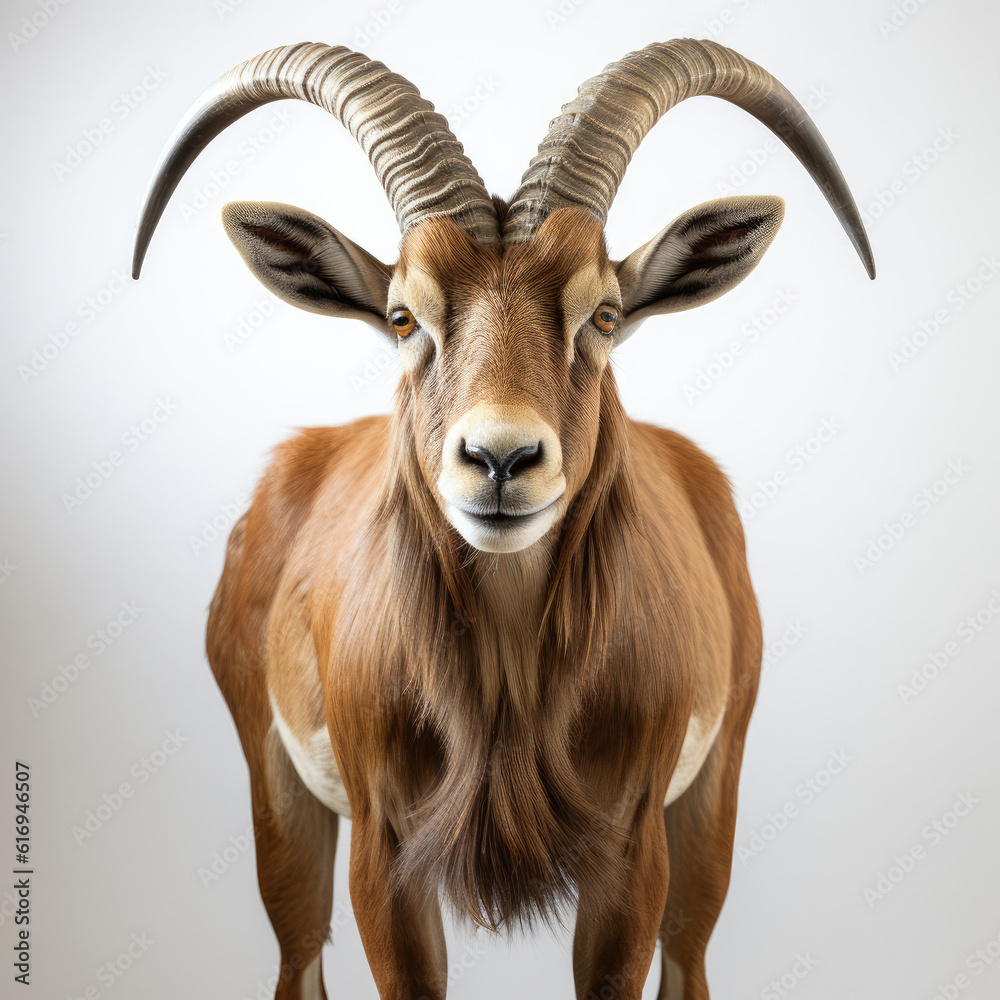 A Nubian Ibex (Capra nubiana) standing tall.