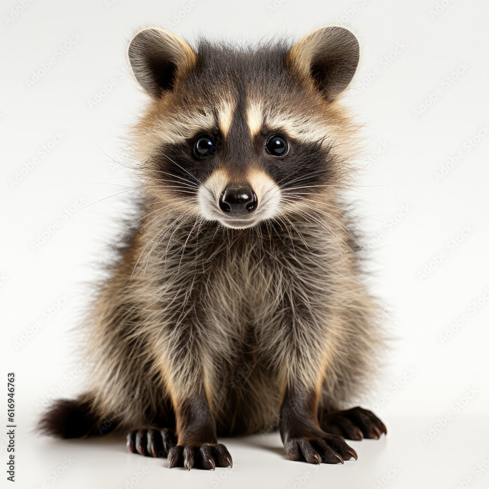 A cheeky Raccoon (Procyon lotor) with a curious expression.