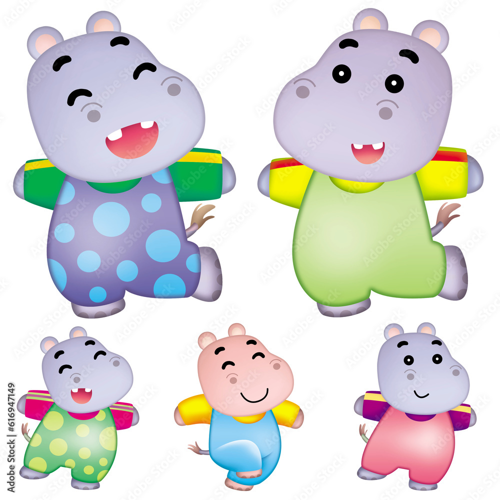 set of animals cartoon happiness set of animals cartoon happiness