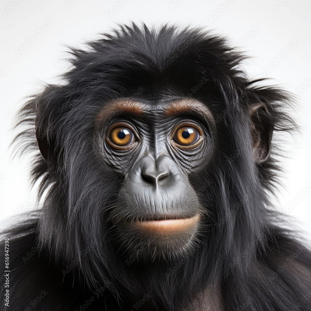 A captivating closeup shot of a siamang (Symphalangus syndactylus) showcasing its expressive face and distinctive features. A captivating closeup shot of a siamang (Symphalangus syndactylus) showcasing its expressive face and distinctive features.
