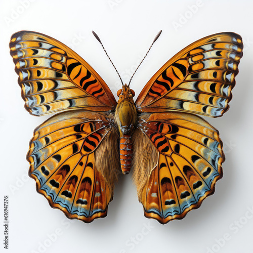 Top-down view of a Great Spangled Fritillary (Speyeria cybele). photo