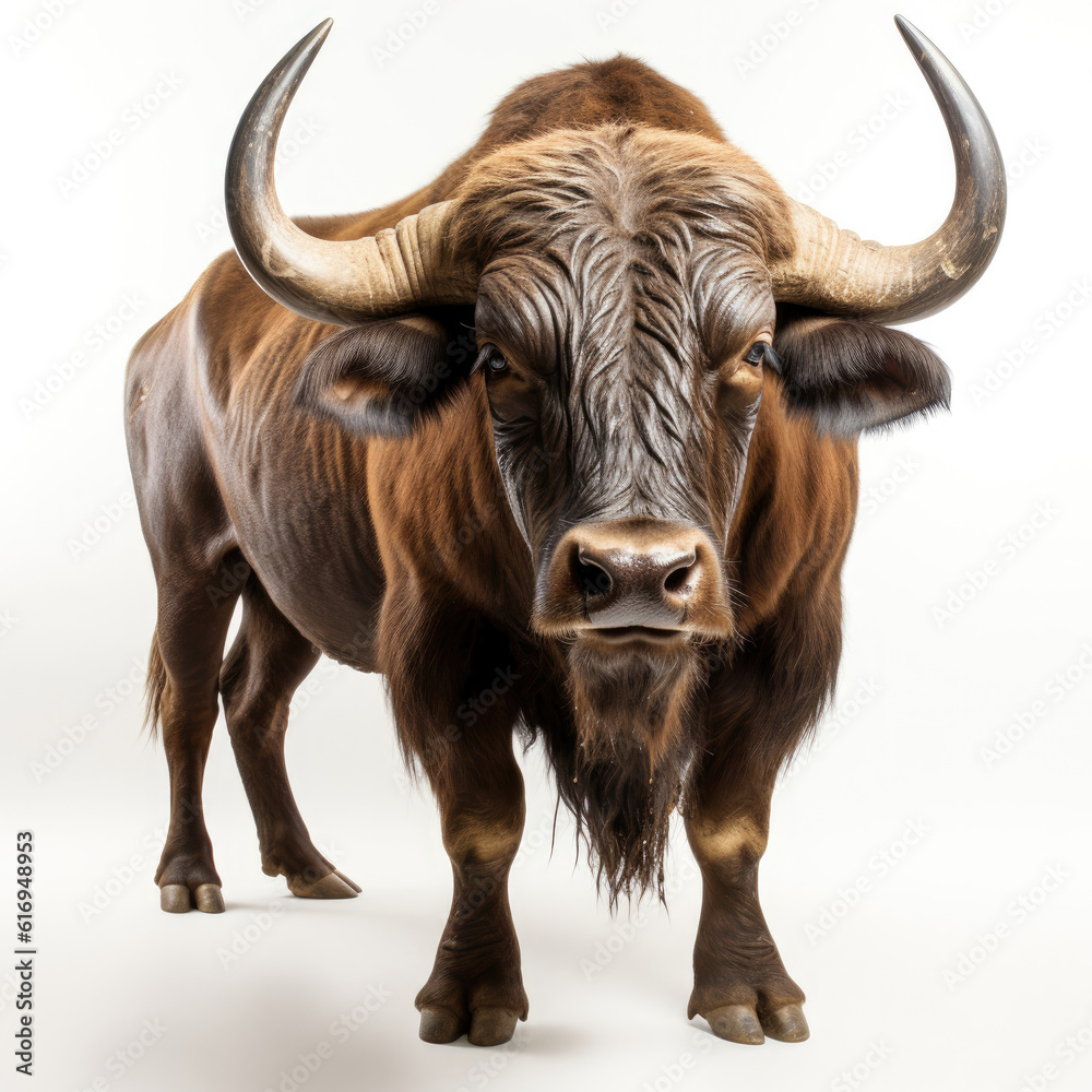 A young African Buffalo (Syncerus caffer) grazing peacefully. A young African Buffalo (Syncerus caffer) grazing peacefully.