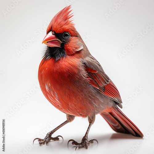 A radiant Cardinal (Cardinalidae) in a captivating pose. © blueringmedia