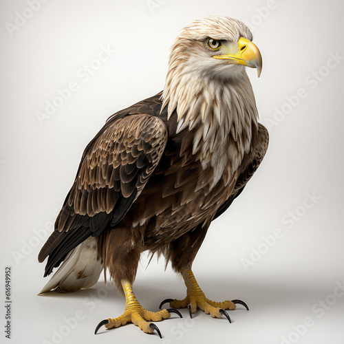 A young Bald Eagle  Haliaeetus leucocephalus  looking majestic.