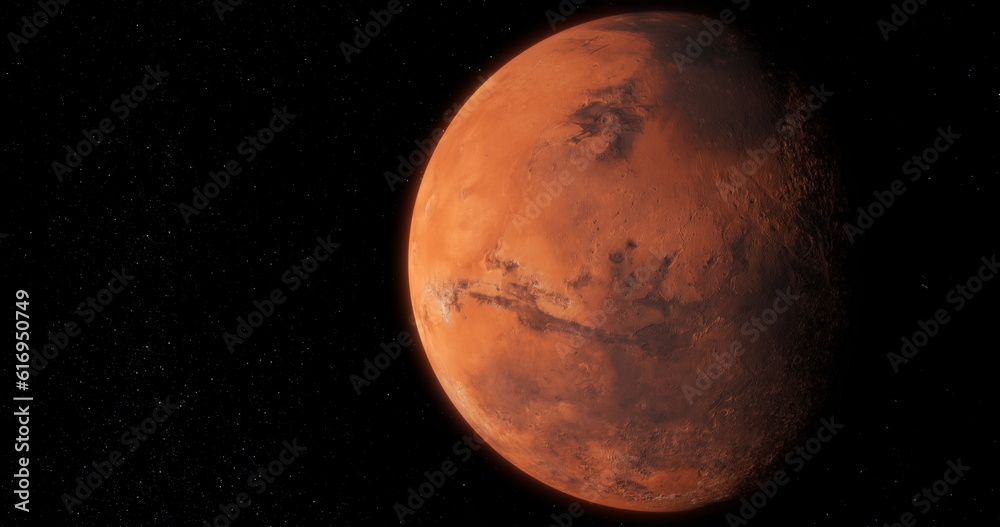 Mars planet on space with starry sky. Mars planet on space with starry sky.