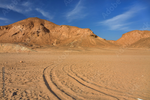 Desert landscape in Marsa Alam region, Egypt